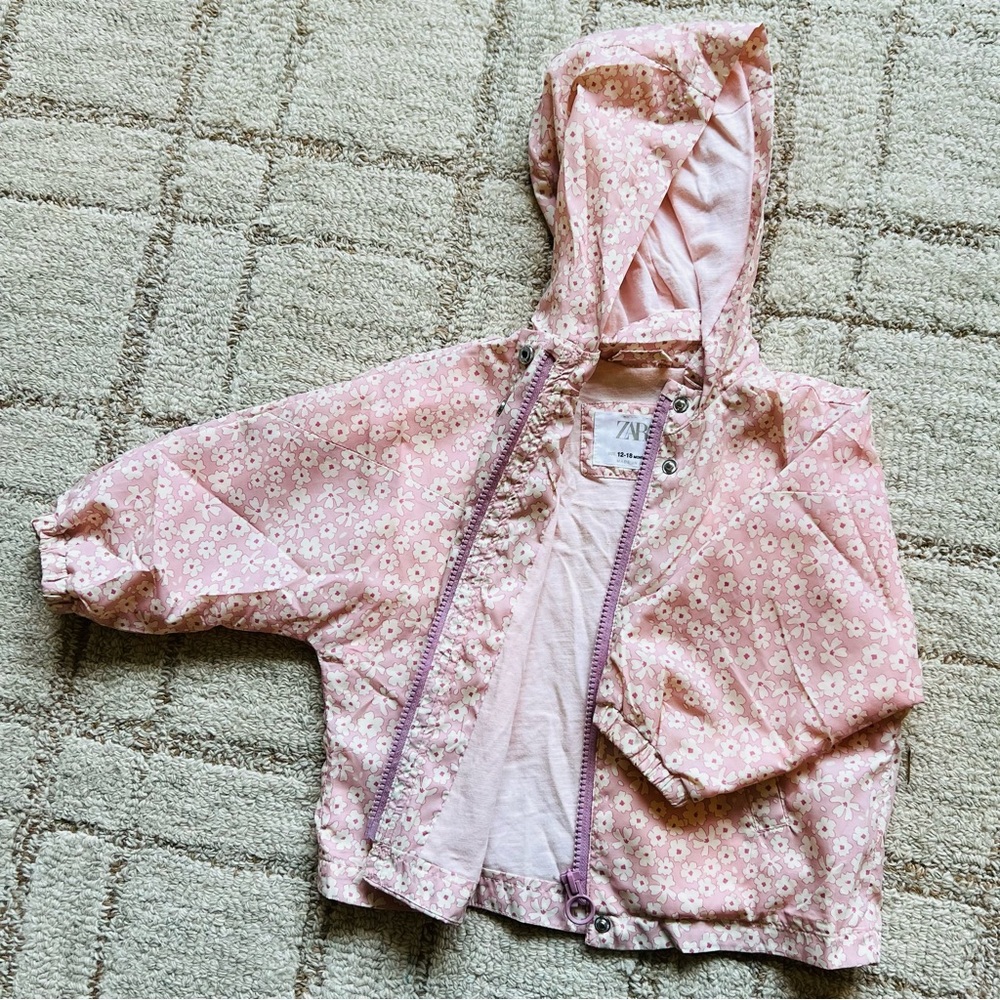 Zara pink flower jacket